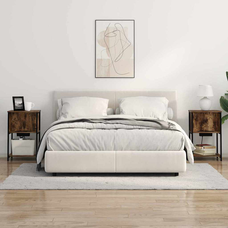 vidaXL Éjjeliszekrény Füstölt tölgy 38 x 31 x 61 cm Faanyag