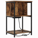 vidaXL Éjjeliszekrény Füstölt tölgy 38 x 31 x 61 cm Faanyag