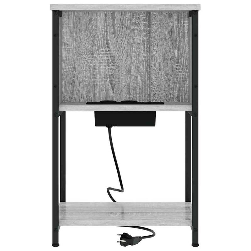 vidaXL Éjjeliszekrény Szürke sonoma 38 x 31 x 61 cm Faanyag