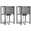 vidaXL Éjjeliszekrény 2 pcs Szürke Sonoma 38 x 31 x 61 cm Faanyag