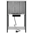 vidaXL Éjjeliszekrény 2 pcs Szürke sonoma 38 x 31 x 61 cm Faanyag