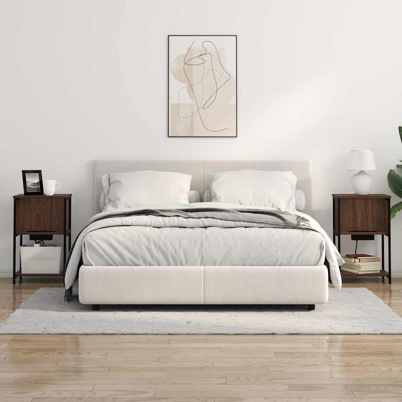 vidaXL Éjjeliszekrény barna tölgy 38 x 31 x 61 cm Faanyag