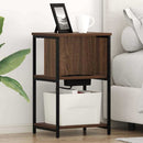 vidaXL Éjjeliszekrény 2 pcs Barna Tölgy 38 x 31 x 61 cm Faanyag