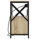 vidaXL Éjjeliszekrény Töltőállomással fiókkal 2 pcs Sonoma tölgy