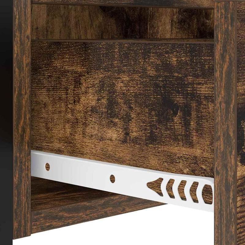 vidaXL Éjjeliszekrény Töltőállomással Füstölt tölgy 40 x 31 x 60 cm