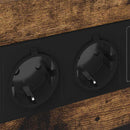 vidaXL Éjjeliszekrény Töltőállomással fiókkal 2 pcs Füstölt tölgy