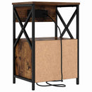 vidaXL Éjjeliszekrény 2 pcs Füstölt tölgy 40 x 31 x 60 cm Faanyag