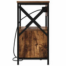 vidaXL Éjjeliszekrény Töltőállomással fiókkal 2 pcs Füstölt tölgy