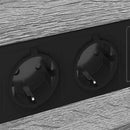 vidaXL Éjjeliszekrény Töltőállomással fiókkal 2 pcs Szürke sonoma