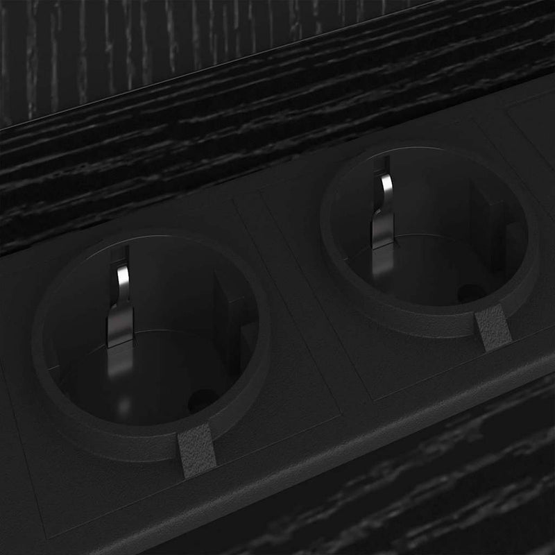 vidaXL Éjjeli asztal 2 pcs Musta tammi 40 x 40 x 61 cm Faanyag