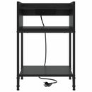 vidaXL Éjjeli asztal 2 pcs Musta tammi 40 x 40 x 61 cm Faanyag