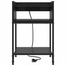 vidaXL Éjjeliszekrény 2 pcs Fekete tölgy 40 x 40 x 61 cm Faanyag