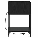 vidaXL Éjjeliszekrény 2 pcs Fekete tölgy 40 x 40 x 61 cm Faanyag