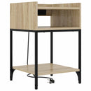 vidaXL Éjjeliszekrény polcokkal Sonoma tölgy 40 x 40 x 61 cm Faanyag