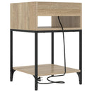 vidaXL Éjjeliszekrény polcokkal Sonoma tölgy 40 x 40 x 61 cm Faanyag