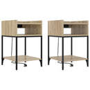 vidaXL Éjjeliszekrény 2 pcs Sonoma tölgy 40 x 40 x 61 cm Faanyag