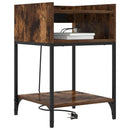 vidaXL Éjjeli asztal 2 pcs Füstölt tölgy 40 x 40 x 61 cm Faanyag