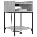 vidaXL Éjjeliszekrény 2 pcs Szürke Sonoma 40 x 40 x 61 cm Faanyag