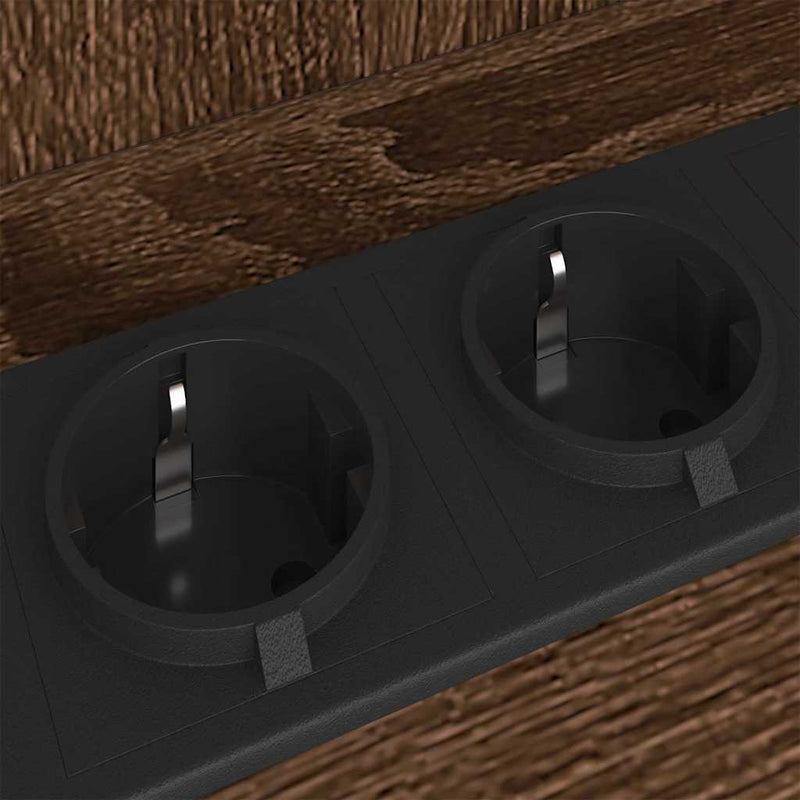 vidaXL Éjjeli asztal 2 pcs barna tölgy 40 x 40 x 61 cm Faanyag