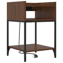 vidaXL Éjjeliszekrény 2 pcs Barna Tölgy 40 x 40 x 61 cm Faanyag