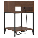 vidaXL Éjjeli asztal 2 pcs barna tölgy 40 x 40 x 61 cm Faanyag