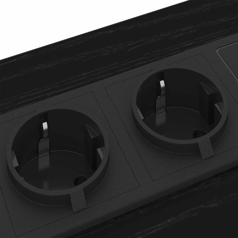 vidaXL Éjjeliszekrény 2 pcs Musta tammi 42 x 41 x 61 cm Faanyag