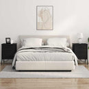 vidaXL Éjjeliszekrény 2 pcs Fekete tölgy 42 x 41 x 61 cm Faanyag