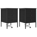vidaXL Éjjeliszekrény 2 pcs Fekete tölgy 42 x 41 x 61 cm Faanyag