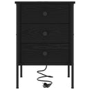 vidaXL Éjjeliszekrény 2 pcs Musta tammi 42 x 41 x 61 cm Faanyag