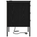 vidaXL Éjjeliszekrény 2 pcs Fekete tölgy 42 x 41 x 61 cm Faanyag