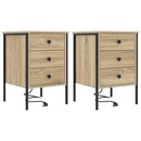 vidaXL Éjjeliszekrény 2 pcs Sonoma tölgy 42 x 41 x 61 cm Faanyag