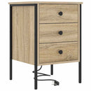 vidaXL Éjjeliszekrény 2 pcs Sonoma tölgy 42 x 41 x 61 cm Faanyag