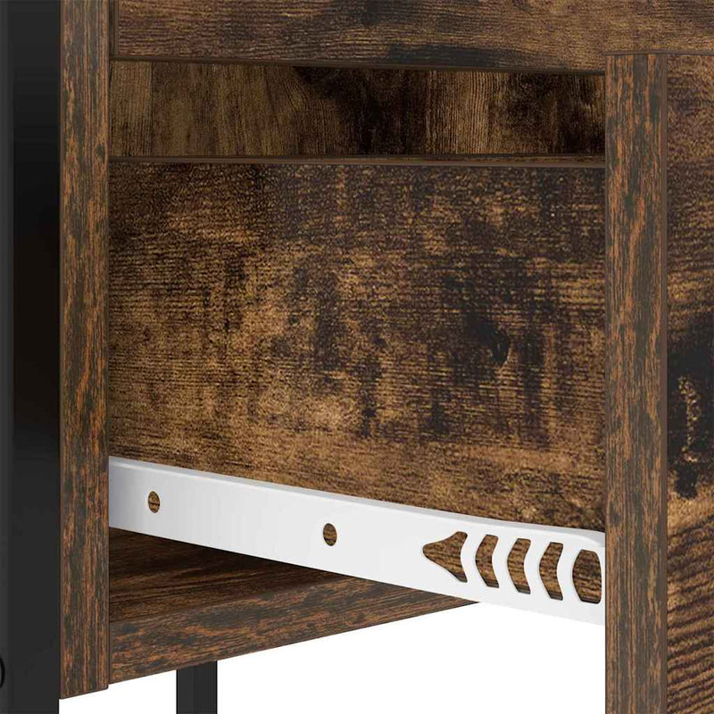 vidaXL Éjjeliszekrény fiókkal Füstölt tölgy 42 x 41 x 61 cm Faanyag