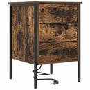 vidaXL Éjjeliszekrény fiókkal Füstölt tölgy 42 x 41 x 61 cm Faanyag