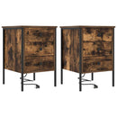 vidaXL Éjjeliszekrény 2 pcs Füstölt tölgy 42 x 41 x 61 cm Faanyag