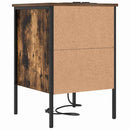 vidaXL Éjjeliszekrény 2 pcs Füstölt tölgy 42 x 41 x 61 cm Faanyag