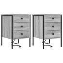 vidaXL Éjjeliszekrény 2 pcs Szürke sonoma 42 x 41 x 61 cm Faanyag