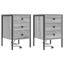 vidaXL Éjjeliszekrény 2 pcs Szürke Sonoma 42 x 41 x 61 cm Faanyag