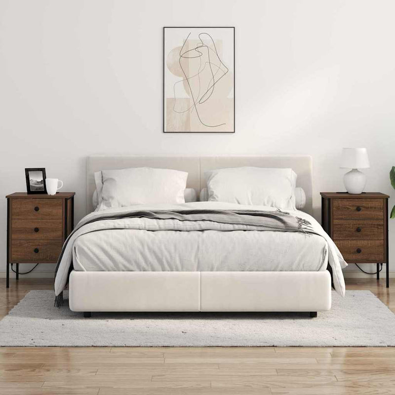 vidaXL Éjjeliszekrény fiókkal barna tölgy 42 x 41 x 61 cm Faanyag