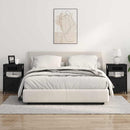 vidaXL Éjjeliszekrény fiókkal Musta tammi 40 x 31 x 60 cm Faanyag