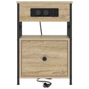 vidaXL Éjjeliszekrény fiókkal sonoma tölgy 40 x 31 x 60 cm Faanyag