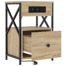 vidaXL Éjjeliszekrény 2 pcs Sonoma tölgy 40 x 31 x 60 cm Faanyag