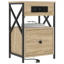 vidaXL Éjjeliszekrény 2 pcs Sonoma tölgy 40 x 31 x 60 cm Faanyag