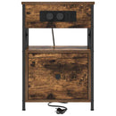 vidaXL Éjjeliszekrény fiókkal Füstölt tölgy 40 x 31 x 60 cm Faanyag