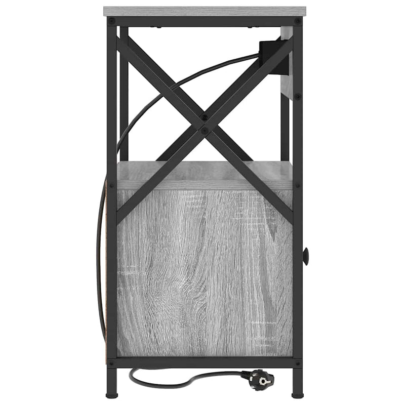 vidaXL Éjjeliszekrény 2 pcs Szürke sonoma 40 x 31 x 60 cm Faanyag