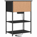 vidaXL Éjjeliszekrény Musta tammi 55 x 31 x 76 cm Faanyag