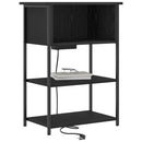 vidaXL Éjjeliszekrény Musta tammi 55 x 31 x 76 cm Faanyag