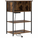 vidaXL Éjjeliszekrény Füstölt tölgy 55 x 31 x 76 cm Faanyag