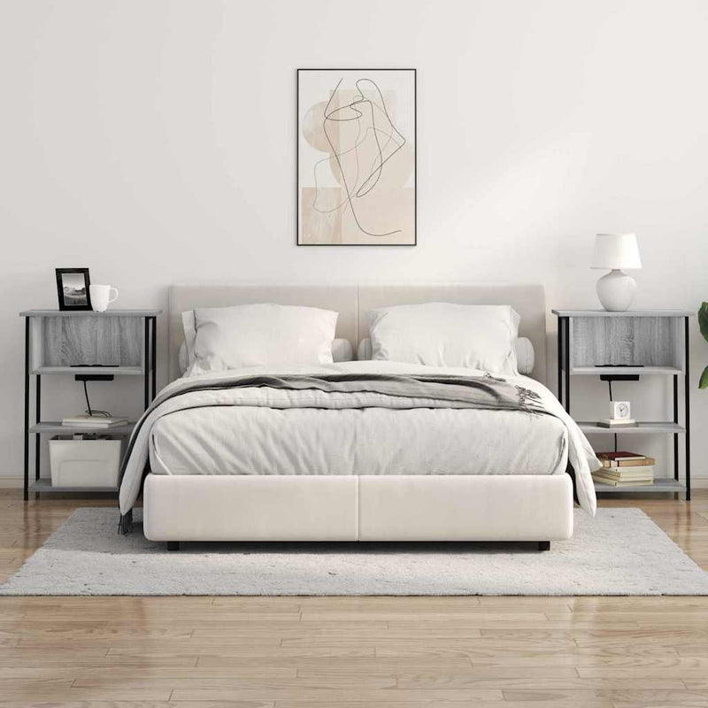 vidaXL Éjjeliszekrény Szürke sonoma 55 x 31 x 76 cm Faanyag