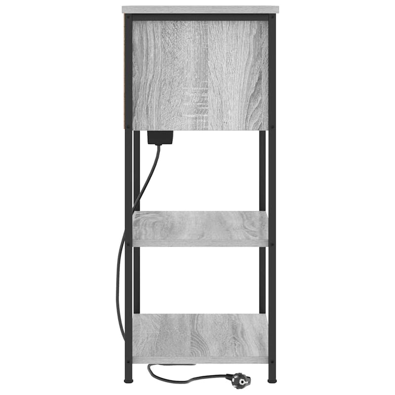 vidaXL Éjjeliszekrény Szürke sonoma 55 x 31 x 76 cm Faanyag